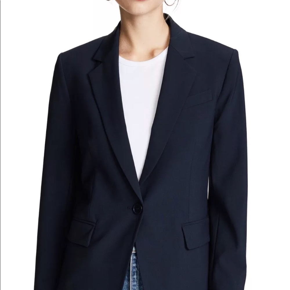 Theory Blue Gabe Blazer Size 4 Like New MSRP $425